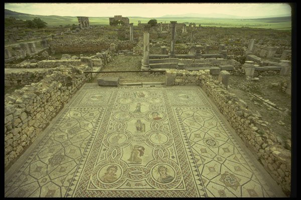 293019 Morocco, Ancient Roman Mosaic A4 Photo Print