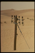 293041 Algeria, Telephone Pole In The Desert A4 Photo Print