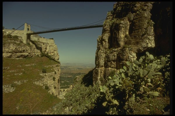 293056 Algeria, Bridge Over Gorge A4 Photo Print