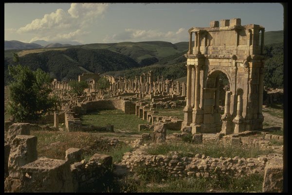 293064 Algeria, Archway In Roman Ruin A4 Photo Print