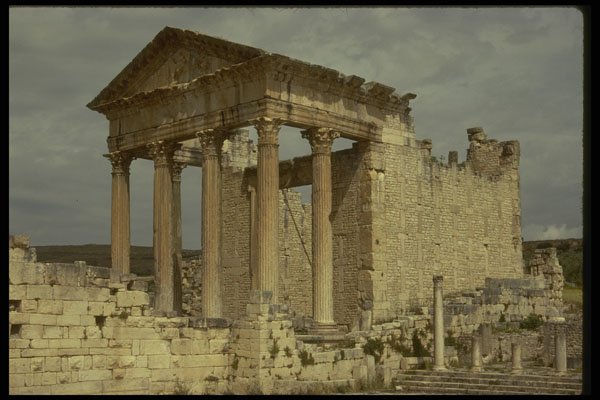 293079 Tunisia, Roman Temple A4 Photo Print