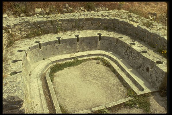 293081 Tunisia, Ancient Roman Toilets A4 Photo Print