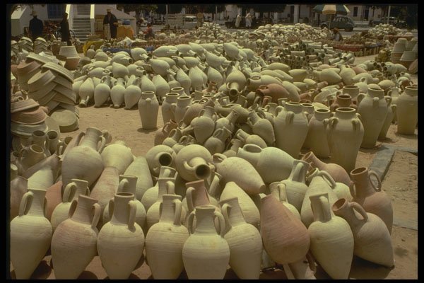 293090 Tunisia, Lots Of Pots A4 Photo Print