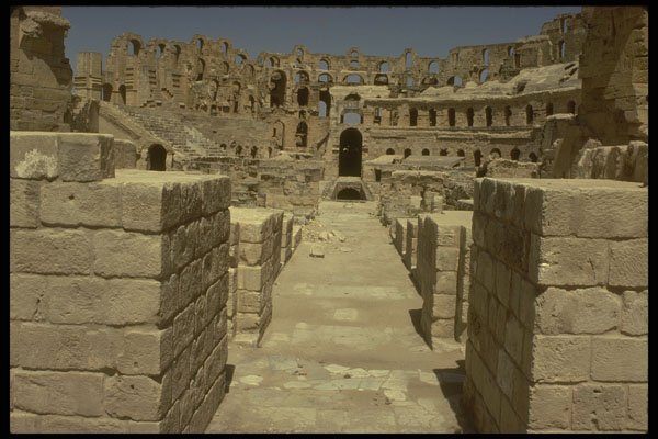 293091 Tunisia, Coliseum A4 Photo Print