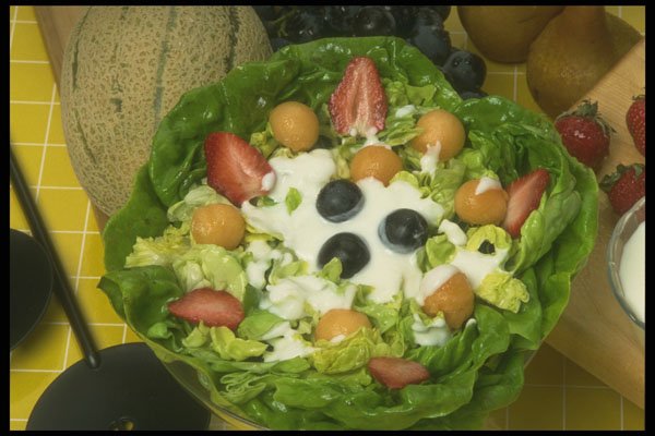 294091 Fruit On Lettuce Bed A4 Photo Print
