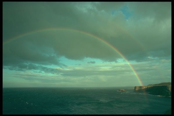 295067 Rainbow On Castle, Tantallon, Scotland A4 Photo Print