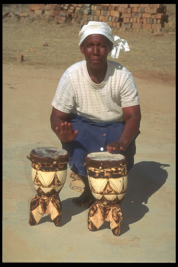 296030 Native Woman Beating The Drums A4 Photo Print