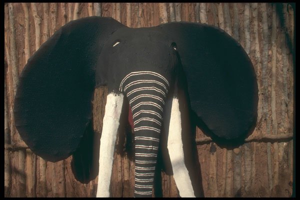 296038 Elephant Mask Used In African Dance Show A4 Photo Print