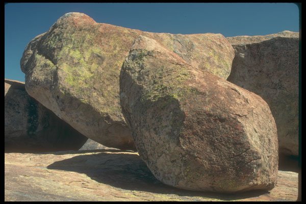 296050 Lichen Covered Boulders A4 Photo Print