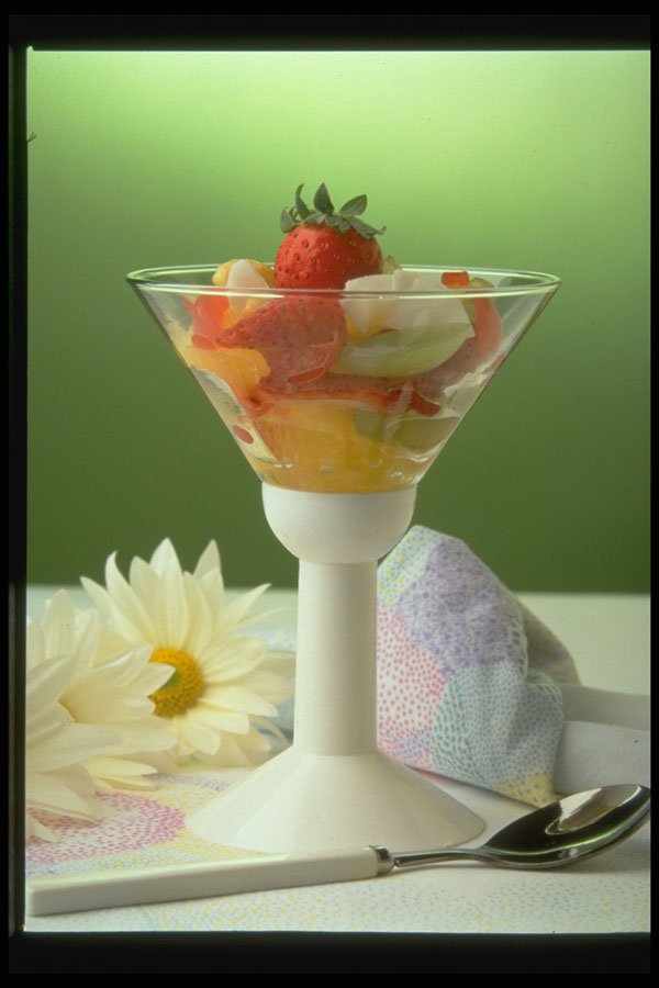 297004 Fruit Cup With Strawberries A4 Photo Print