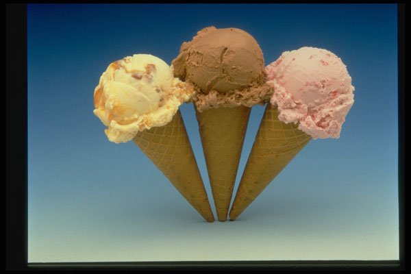 297033 Ice Cream Cones A4 Photo Print