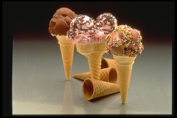 297042 Ice Cream Cones With Toppings A4 Photo Print
