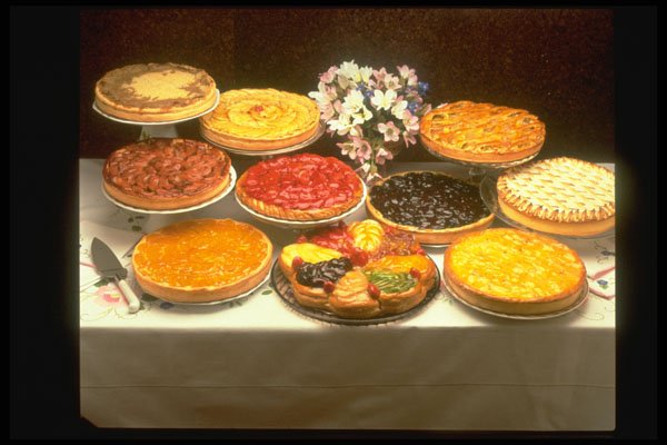 297047 Table Full Of Pies A4 Photo Print