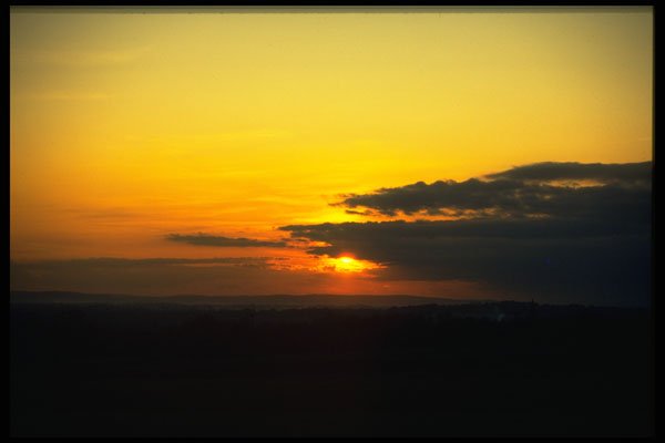 298001 Sunset Over The Sussex Downs A4 Photo Print