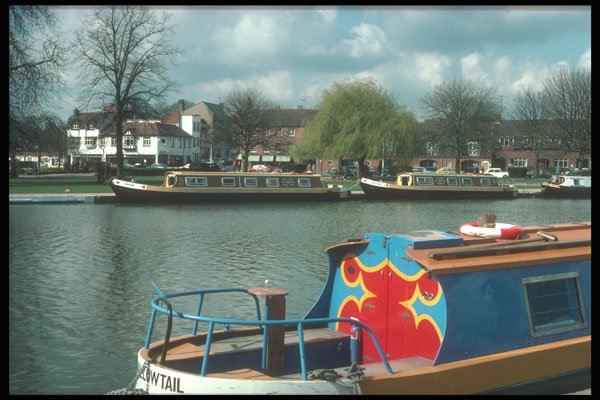 298085 Narrow Boats At Stratford Upon Avon A4 Photo Print
