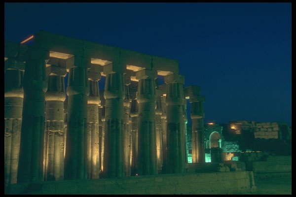 299016 Luxor, Thebes, Floral Columns A4 Photo Print
