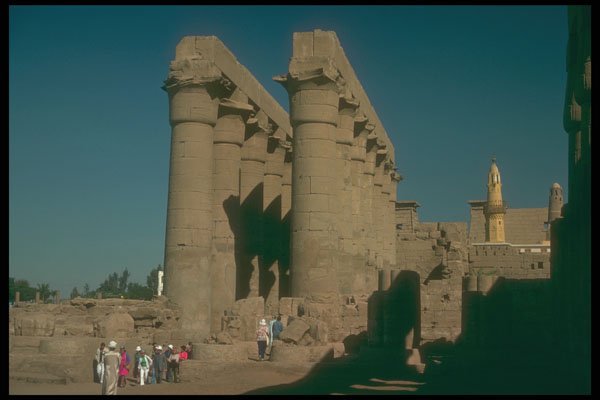 299017 Luxor, Thebes, Unfinished Court And Standing Columns A4 Photo Print