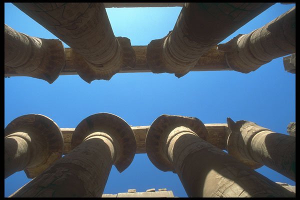 299026 Luxor, Thebes, Temple Columns A4 Photo Print