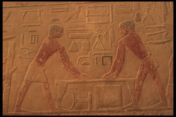 299060 Tomb Of Ti, Workers Sanding A Table A4 Photo Print