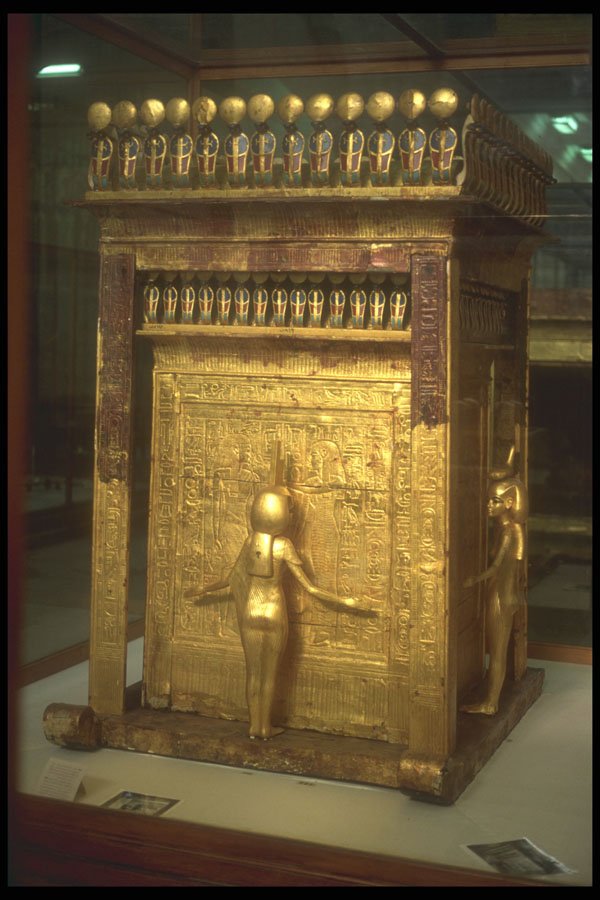 299066 Cairo, Gilded Shrine, The Canopic Jars A4 Photo Print