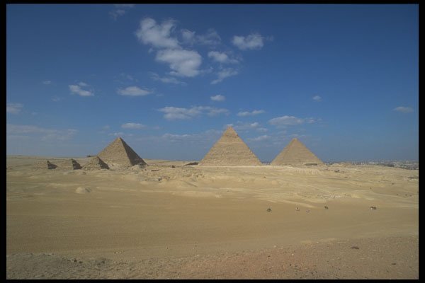 299077 Great And Lesser Pyramids At Giza A4 Photo Print