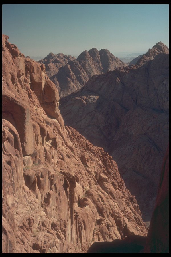 299080 Sinai Peninsula, Rock Faces Climbing Top Of Mountain A4 Photo Print
