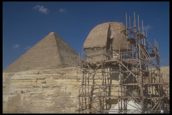 299083 Giza, Great Sphinx, Cheops Pyramid A4 Photo Print