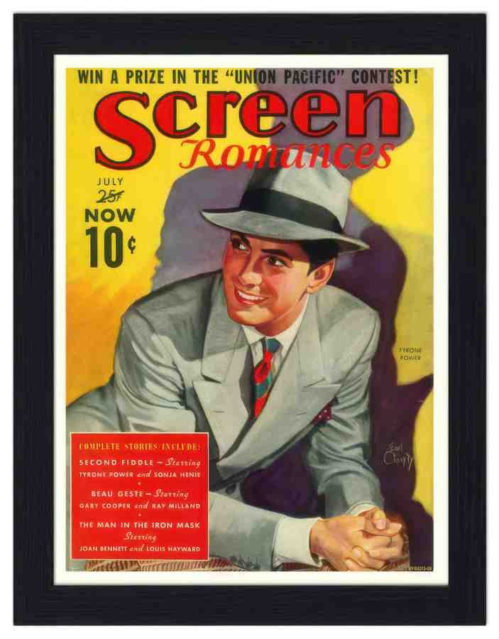 3 06 screen romances tyrone power 1930s 2 Vintage Advert A4 Photo Print