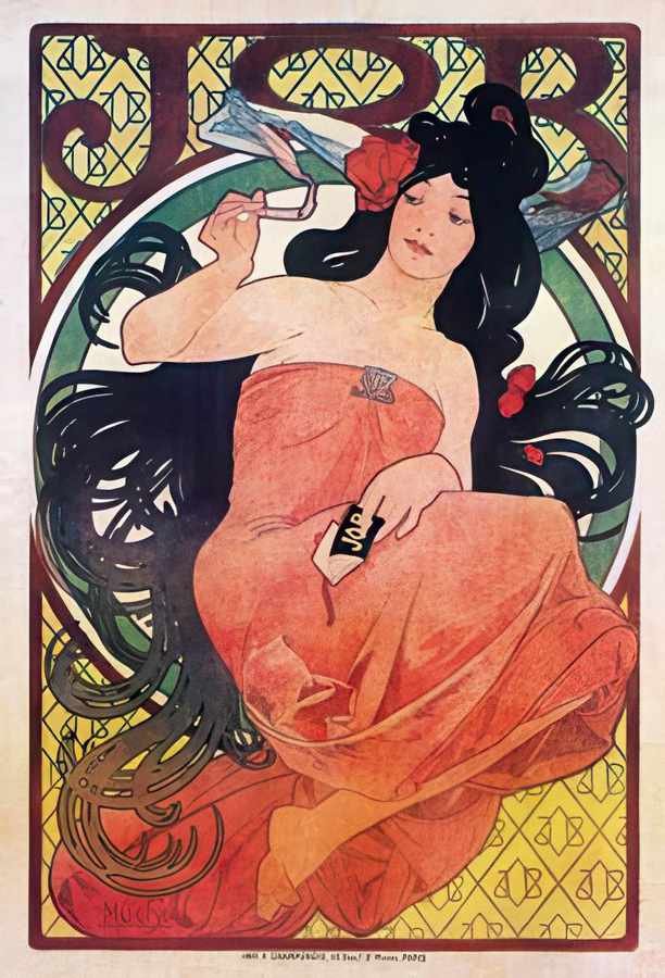 3 Mucha Job 1898 Vintage Advert A4 Photo Print