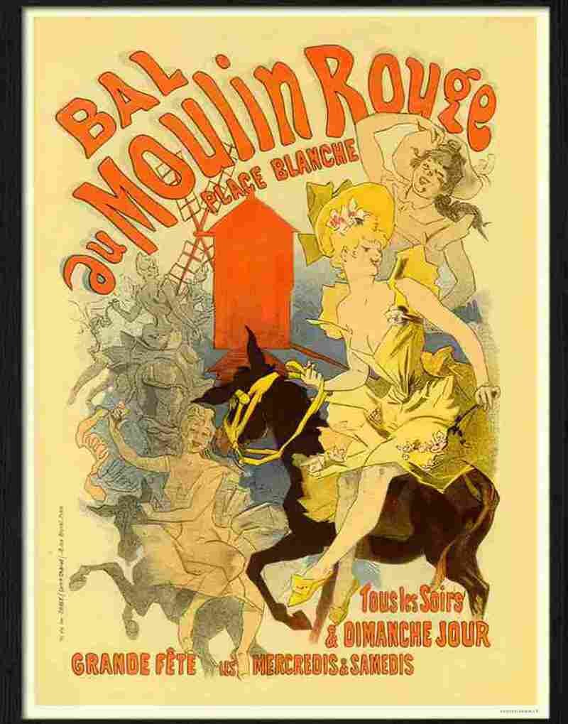 3 bal au moulin rouge jules cheret Advert A4 Photo Print