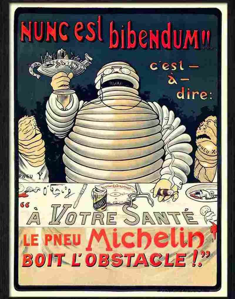 3 bibendum michelin man o gallop 1896s 2 Advert A4 Photo Print