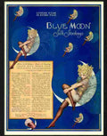 3 blue moon silk stockings 1926 Advert A4 Photo Print