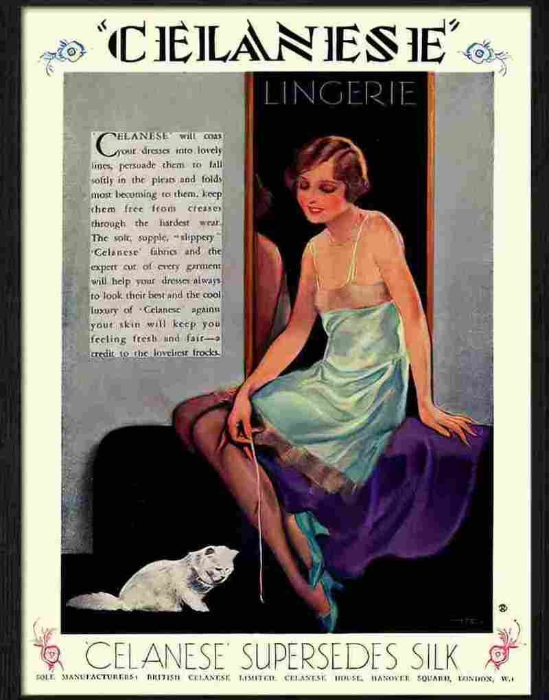 3 celanese fabrics art deco fashion advert 1920s 2 Advert A4 Photo Print