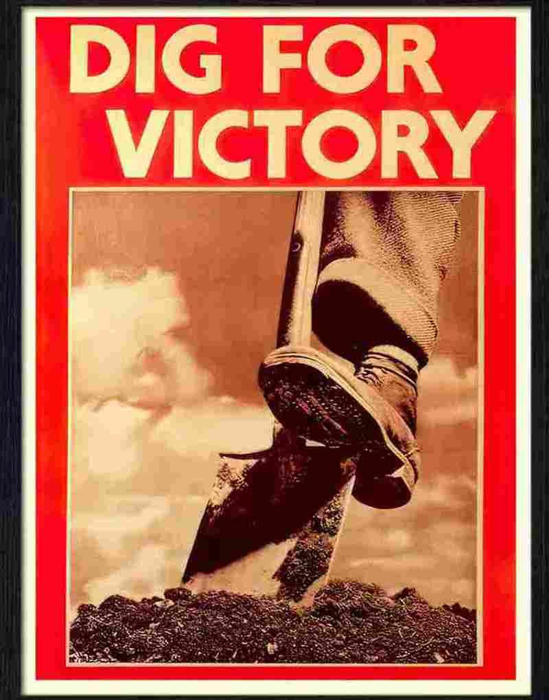 3 dig for victory war poster 1940s Advert A4 Photo Print