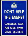 3 dont help the enemy war poster 1940s Advert A4 Photo Print