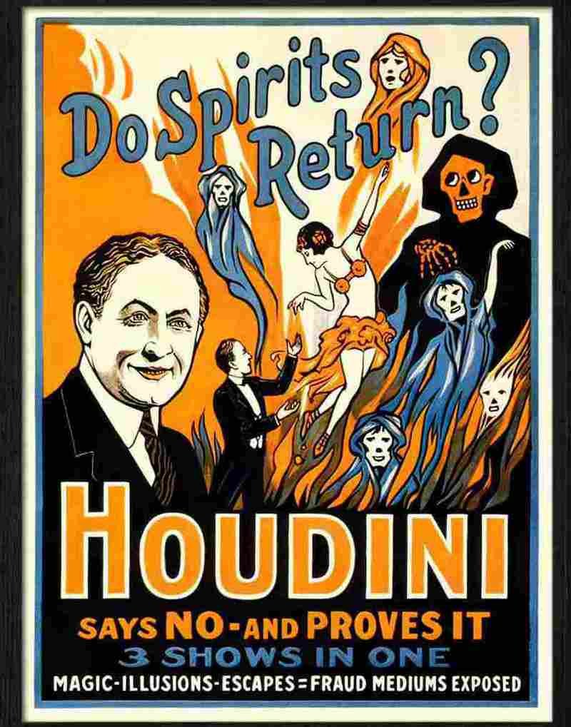 3 houdini magic poster 1910s Advert A4 Photo Print