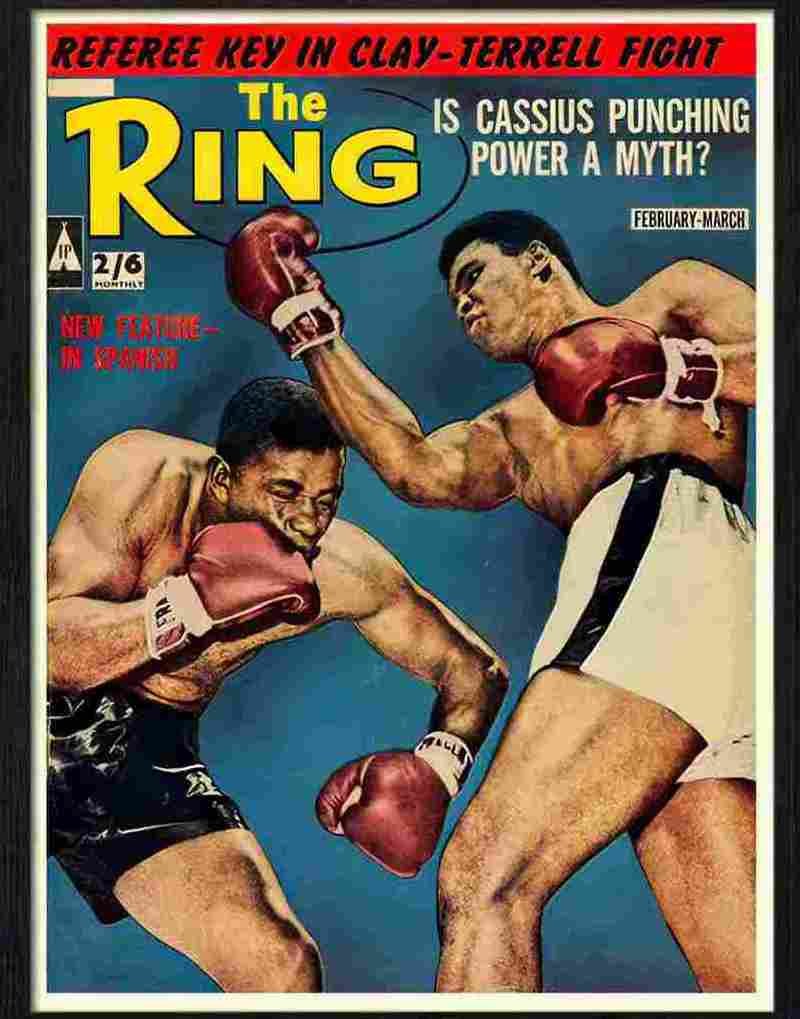 3 muhammad ali cassius clay ring boxing magazine cover 1960s Advert A4 Photo Print