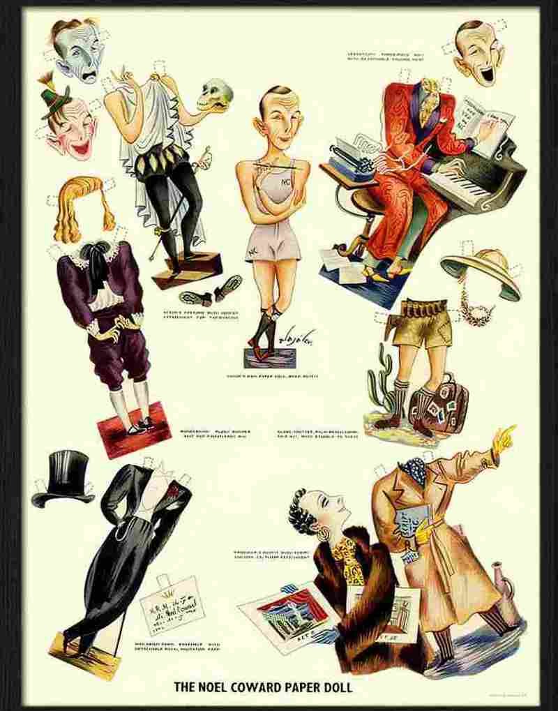 3 noel coward paper doll Advert A4 Photo Print