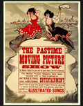 3 pastime moving picture show Advert A4 Photo Print