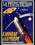 3 petit parisien space rocket andreini 1900s Advert A4 Photo Print