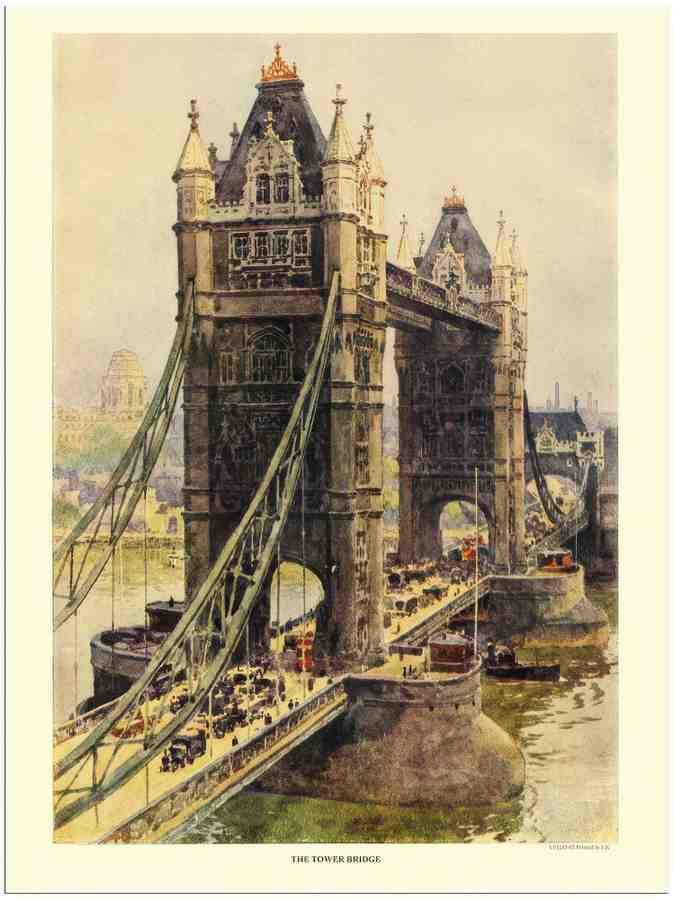 3 the tower bridge london 2 Vintage Advert A4 Photo Print