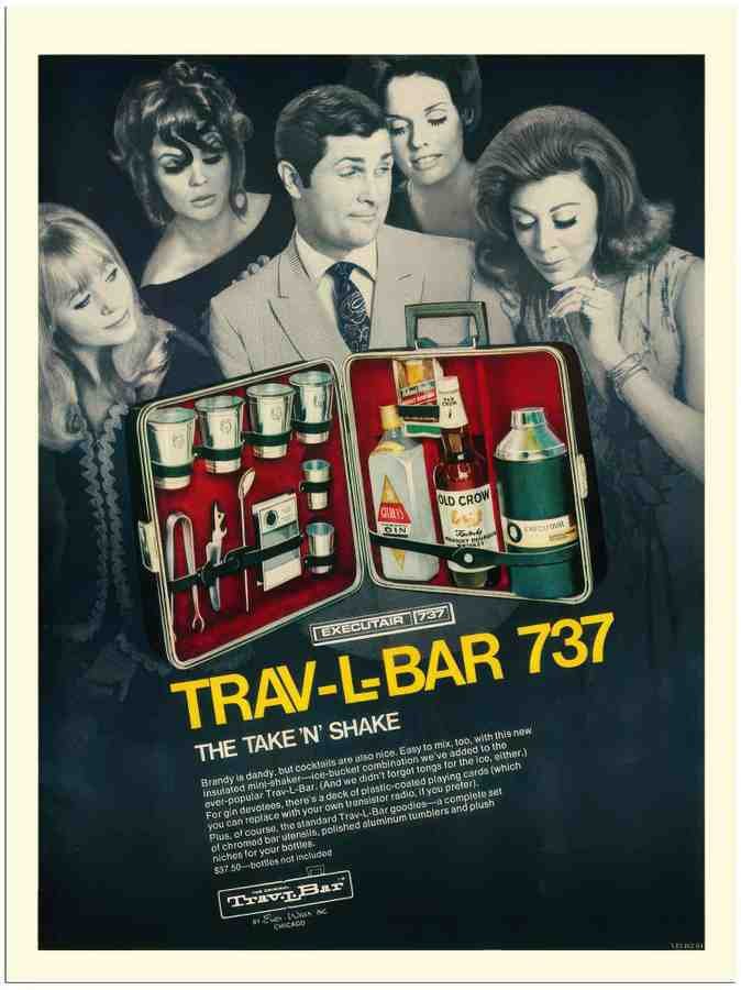 3 travel bar 1960s 2 Vintage Advert A4 Photo Print