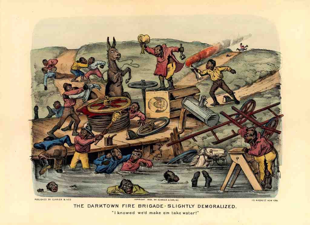 30 Fire Fighting Darktown 1800s No 4b Vintage A4 Photo Print