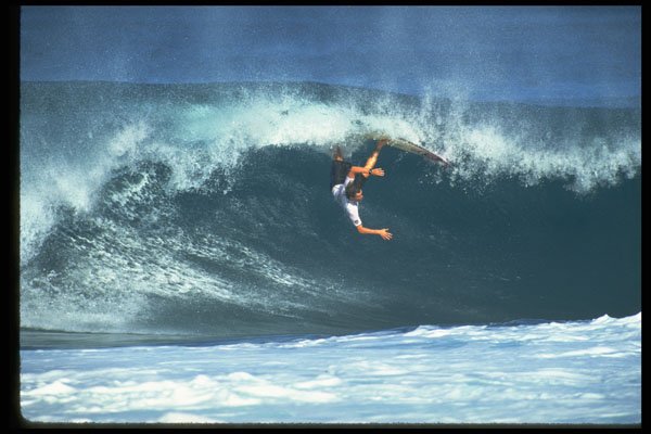 300007 Backside wipeout, Oahu, Hawaii A4 Photo Print