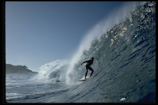 300031 Early morning reef break tube, California A4 Photo Print