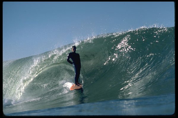 300032 Pose on the nose, California reef break A4 Photo Print