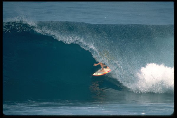 300035 Tube ride, backdoor Pipeline, Oahu, Hawaii A4 Photo Print