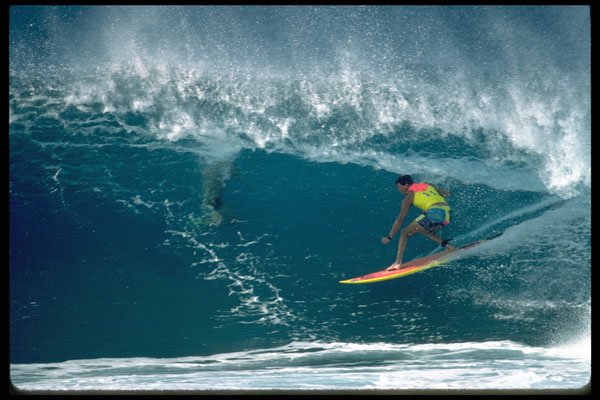 300036 Backdoor Pipeline tube, Oahu, Hawaii A4 Photo Print