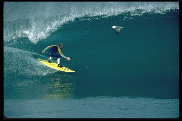 300056 Driving through the tube, California reef break A4 Photo Print