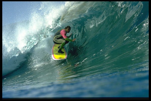 300057 Longboard tube ride, California reef break A4 Photo Print